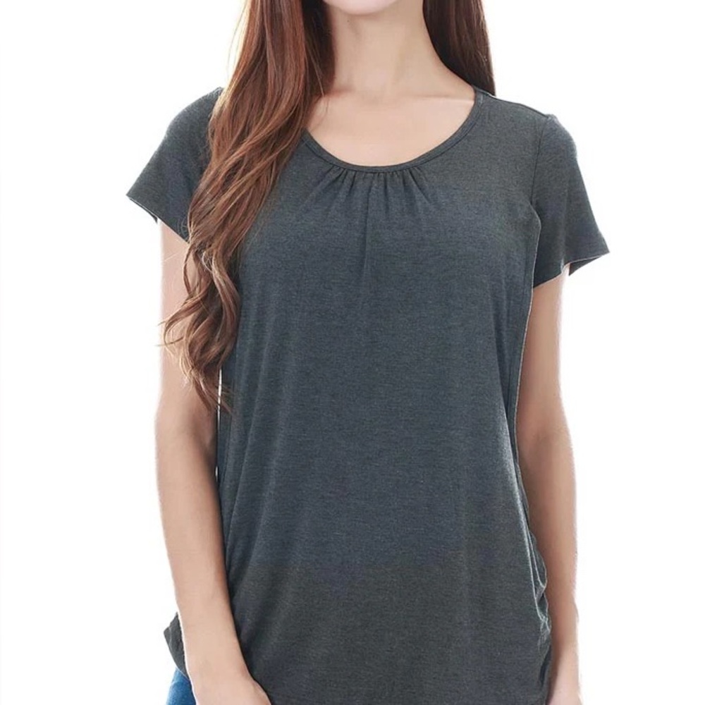 Smallshow Gray Maternity Nursing Tee
